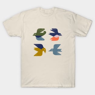 Four Birds Grid T-Shirt